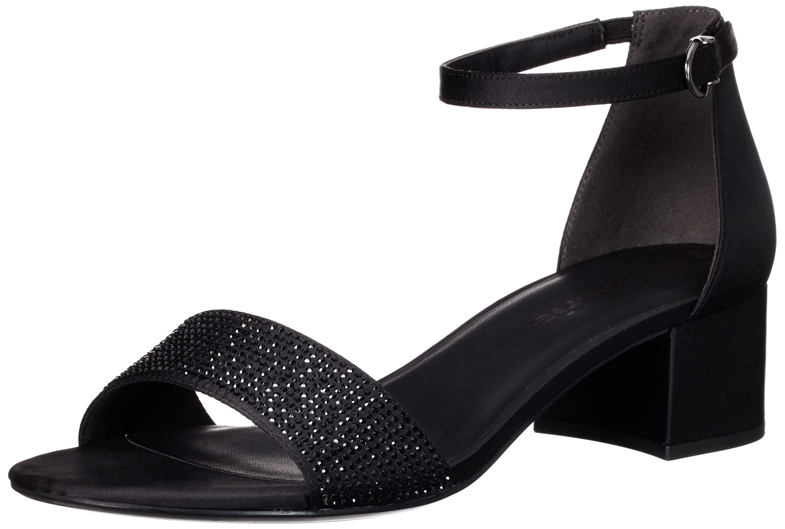 Tamaris 1-1-28201-39 Women's Trainers Heeled Sandal, Black Glam, 6 UK