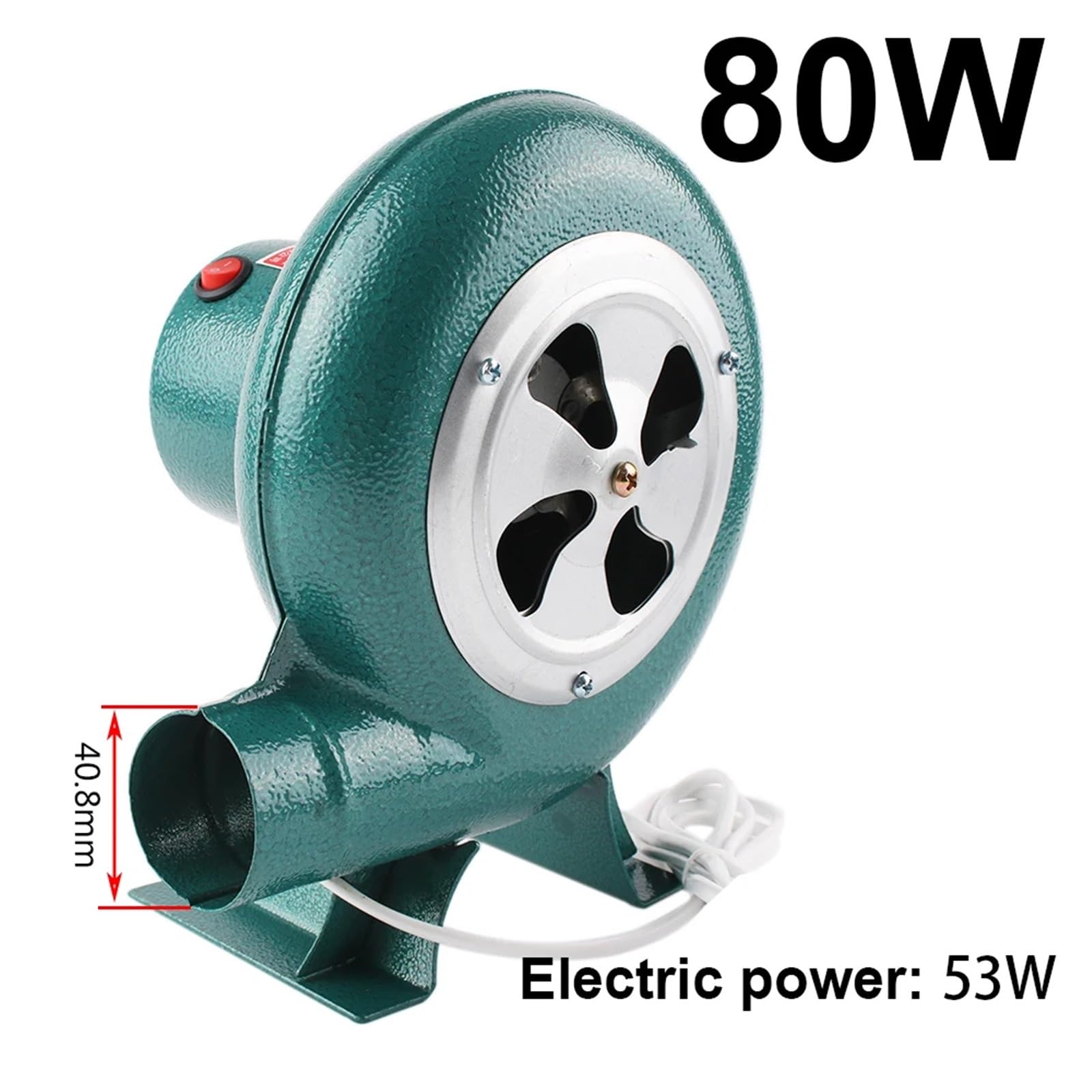 220 V ~ 240 V dmuchawa domowa żelazna dmuchawa do grilla mała dmuchawa odśrodkowa 30 W 40 W 60 W 80 W zielona do grilla (80 W)