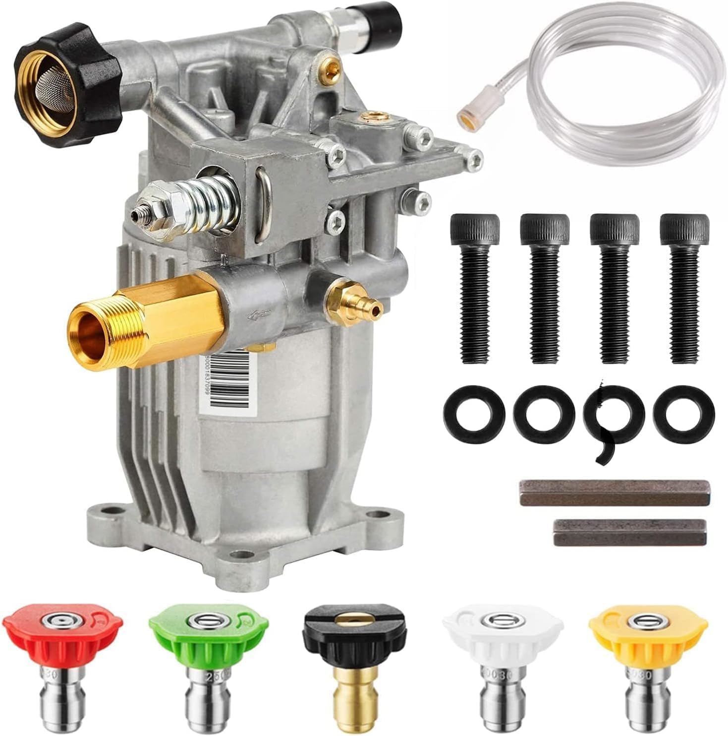 Pompe de lavage haute pression horizontale 3/4" axe Max 2465 PSI @ 2,6 GPM Pompe de rechange compatible avec Simpson 90029, 520002,520004, Dewalt DXPW3425 Honda GC190 et plus