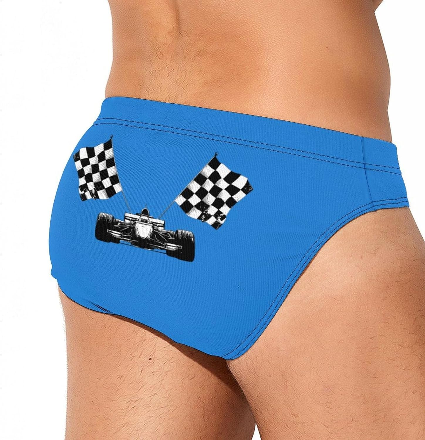 Racing Race Car Men's Swimsuit Brief Sexy Bikini Briefs Retro Printed Swimwear Quick Dry Swimming Trunks 3X-Large