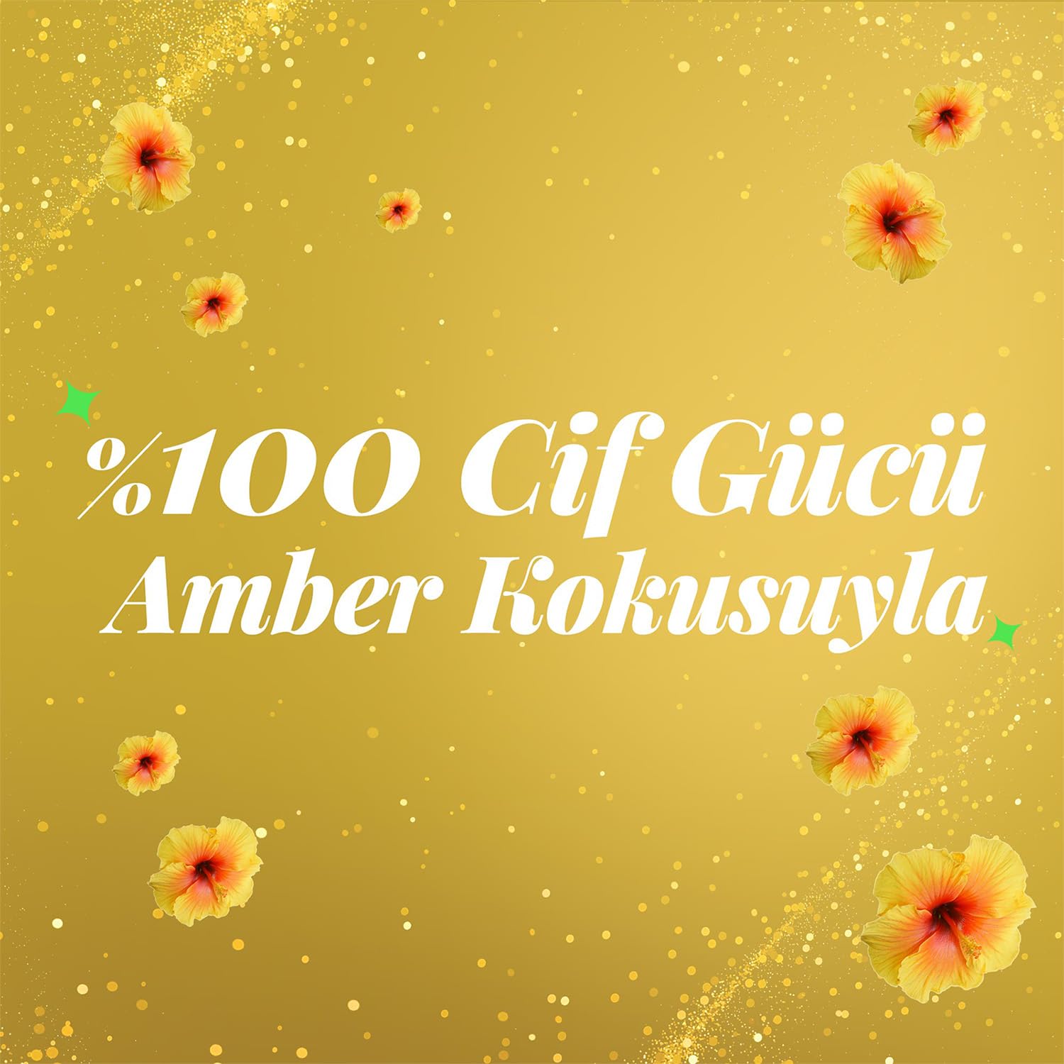 Cif Krem Yüzey Temizleyici Altın Işıltısı Amber Kokulu 750 ml