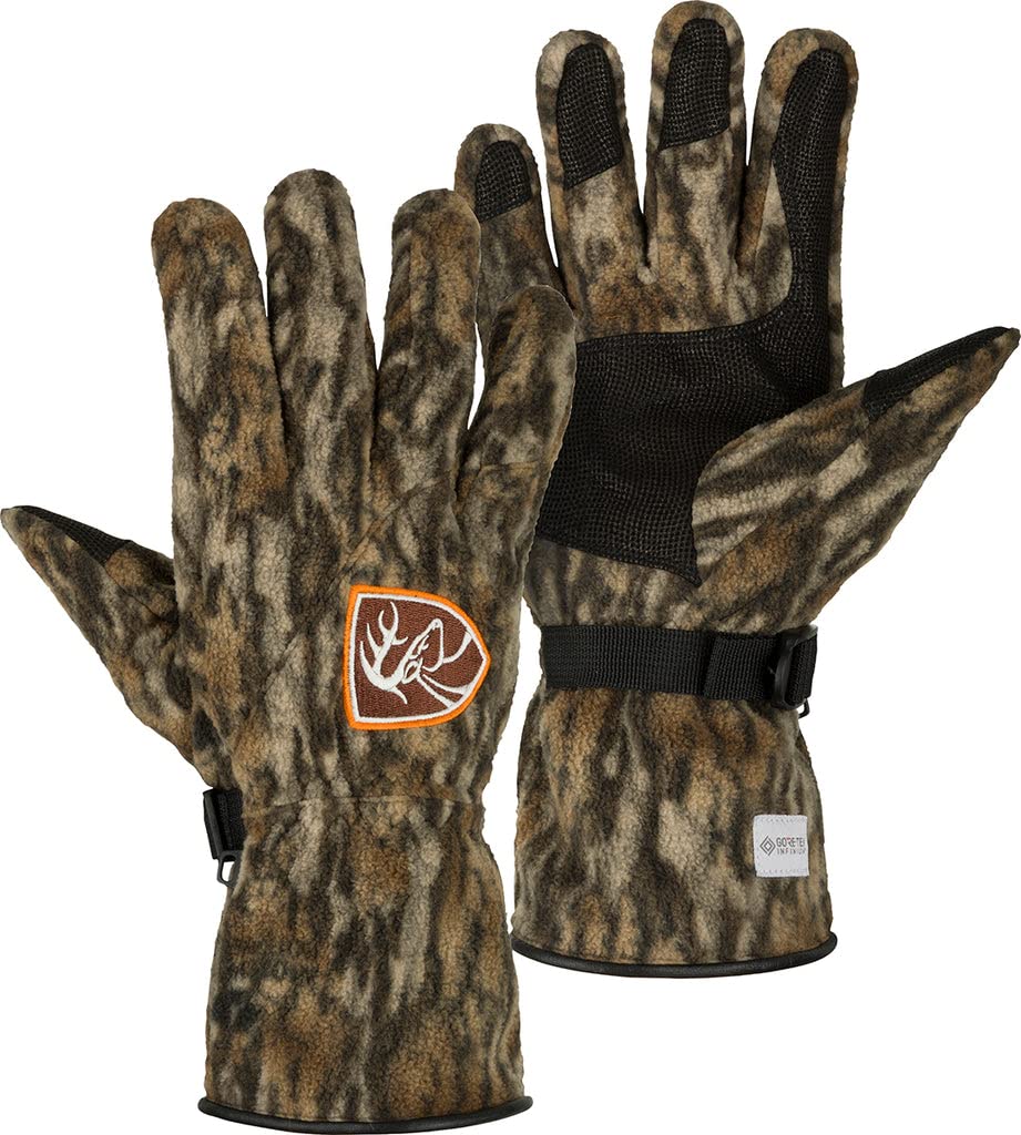 Drake Waterfowl Non-Typical MST Windstopper Fleece Camo Shooter's Gloves Bottomland Medium