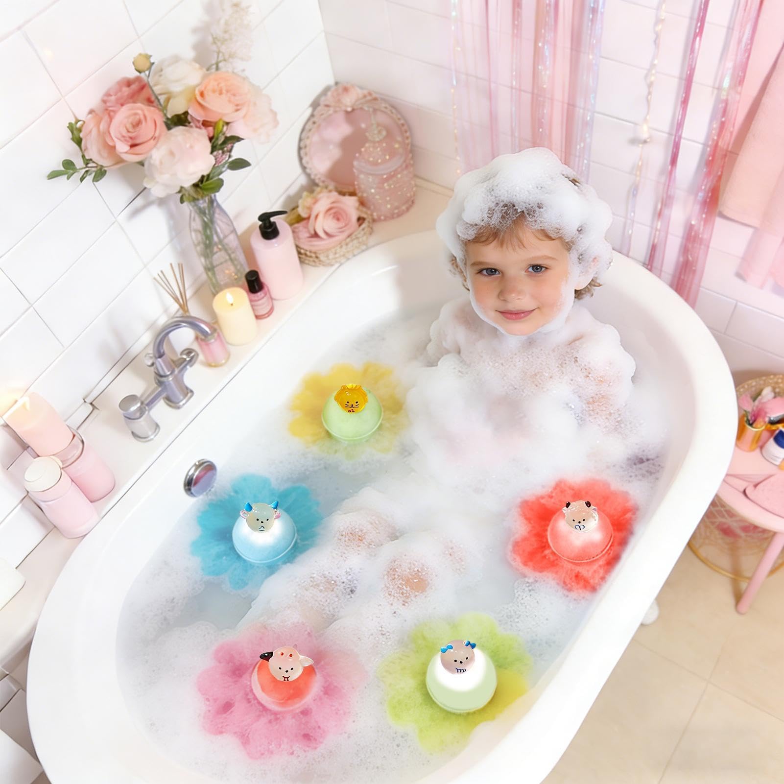 Kit di da bagno profumate, 12 bombe aromatiche a bolle, set spa rilassante | confezione regalo per aromaterapia schiumosa, per vasca da bagno