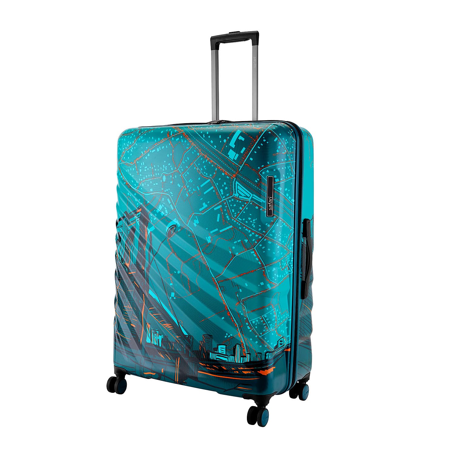 Select Brooklyn 77 Cms Check-in Trolley Bag Hard Case Polycarbonate 8 Wheels with 360 Degree Rotation, Recessed TSA Lock, Anti-Theft Zipper, Trolley Bags for Travel, Suitcase for Travel, Teal-image-38