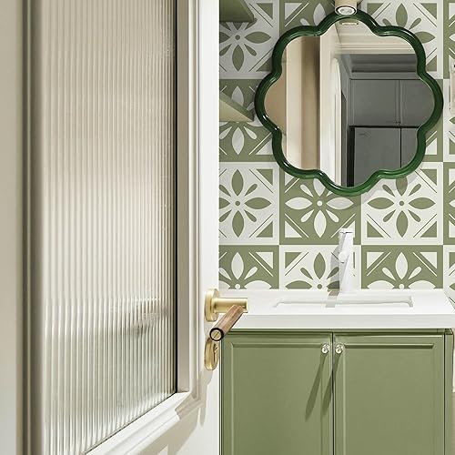 Miniatura 4 de Ismoon Papel tapiz azul de acuarela para despegar y pegar, papel tapiz de rayas blancas, papel tapiz abstracto, extraíble, impermeable,