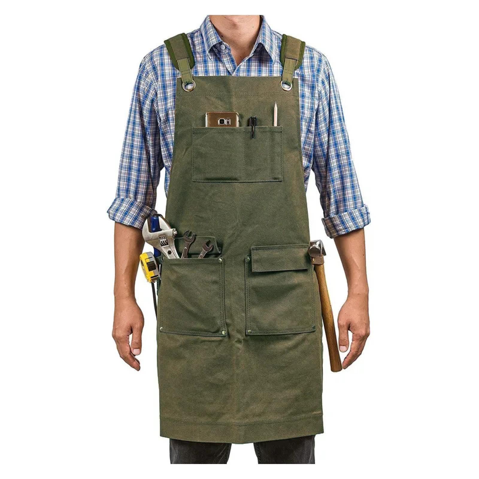 Cuisine Tablier Apron Toile Épaissie Tablier Imperméable À l'eau De Nettoyage Travail du Bois Mécanicien Charpentier Électricien Jardinage Industrie Lourde Manche Tablier Ensemble