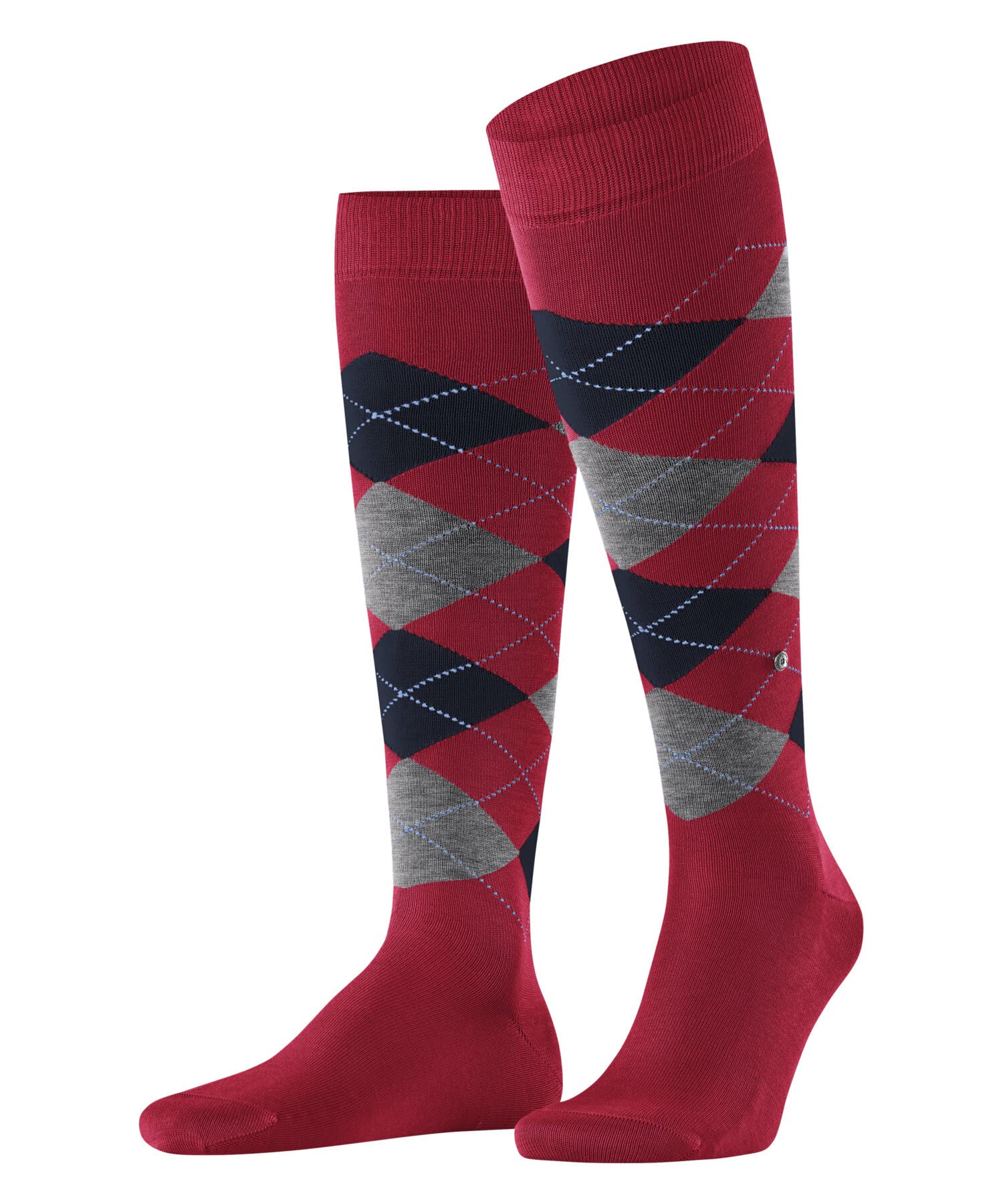 Burlington Men's Manchester M Kh Cotton Long Patterned 1 Pair Knee-High Socks, Red Passion 8048, 6.5-11