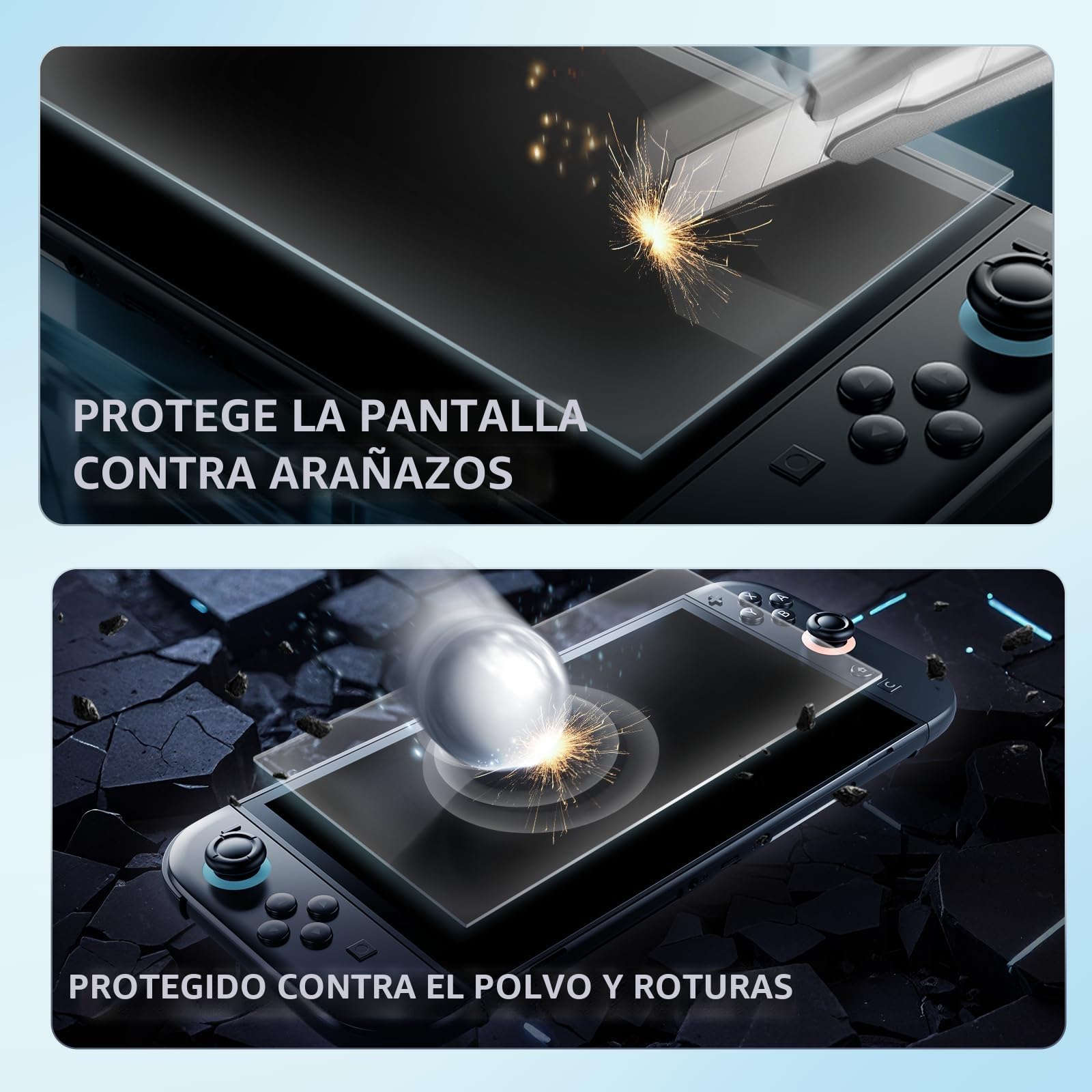 Tixlux Protector de Pantalla 3 Unidades Compatible con Nintendo Switch 2 (2025), Vidrio Templado 9H, Antiarañazos, Ultra Transparente, Sin Burbujas, Instalación Fácil