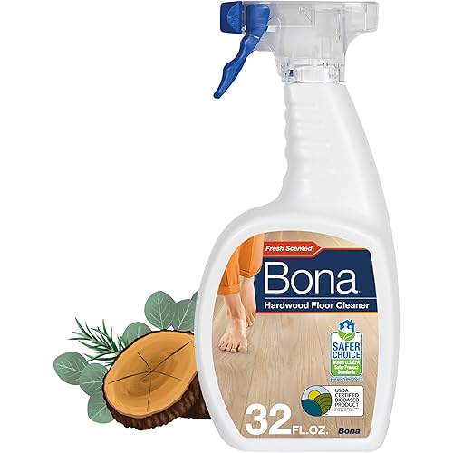 Bona Hardwood Floor Cleaner Spray - 32 fl oz - Cedar Wood Scent - Refillable - Residue-Free Floor Cleaning Solution for Wood Floors