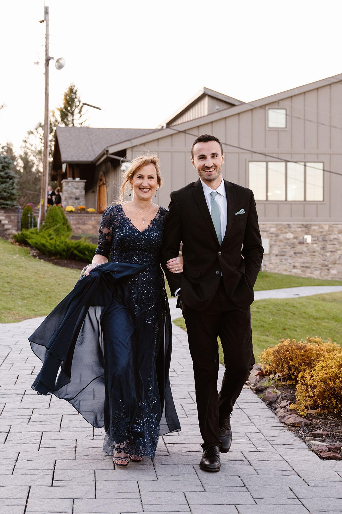 HUINI Damen Chiffon Brautmutterkleider Lange Abendkleider Elegant Für Hochzeitkleid Hochzeitsgast Damen Spitze Perlen V-Ausschnitt Abendklei