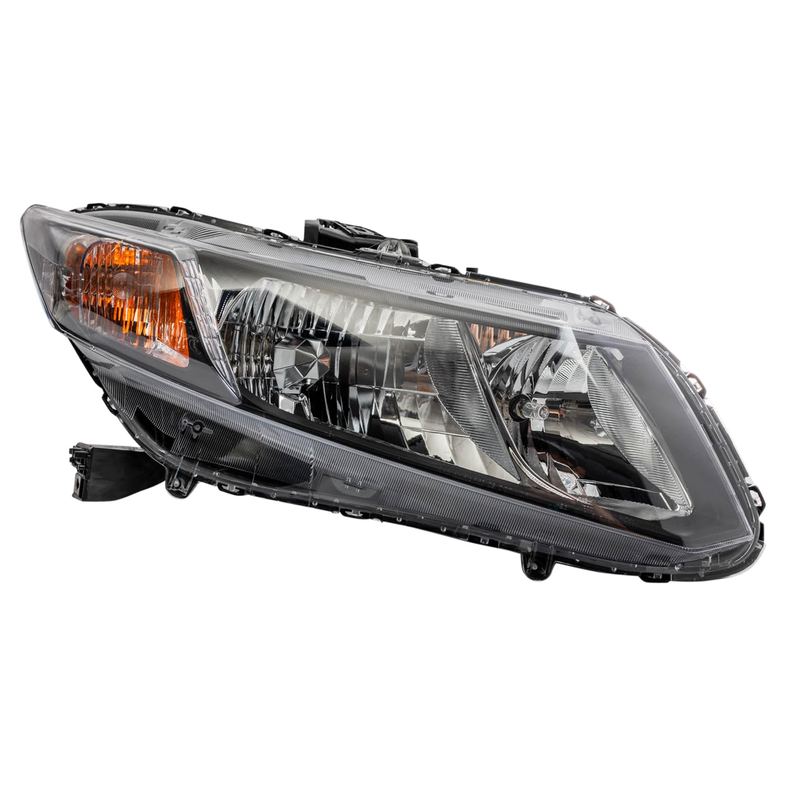 TRQ Passenger Side Headlight Assembly Halogen Compatible with 2013-2015 Honda Accord HO2503150