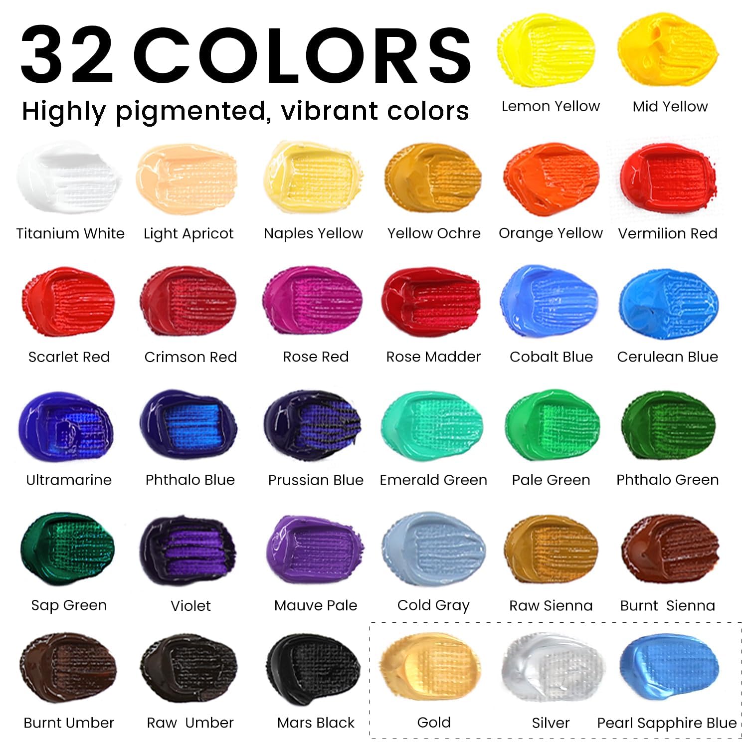 ARTALLY Juego de pintura acrílica para adultos y niños, 62 piezas, kits de pintura en lienzo, pintura acrílica de 32 colores (22 ml), caballete de mesa, pinceles, lienzo, kit de suministros de pintura
