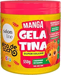 Salon Line, Gelatina Capilar, #todecacho Kids, Manga, Vegano - Para Cabelos Ondulados, Cacheados e Crespos, 550g