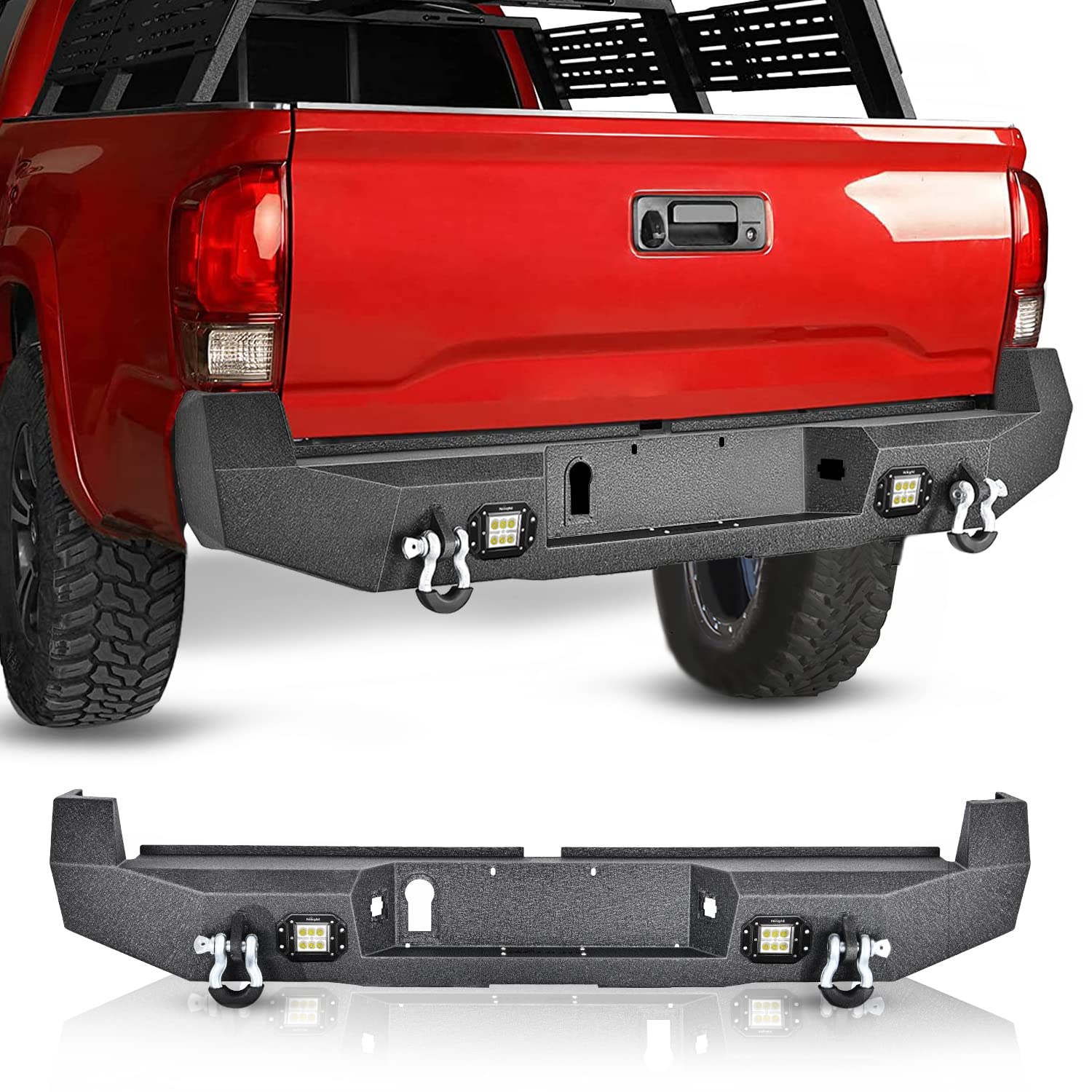 Nilight Rear Step Bumper for Toyota Tacoma 2016-2024