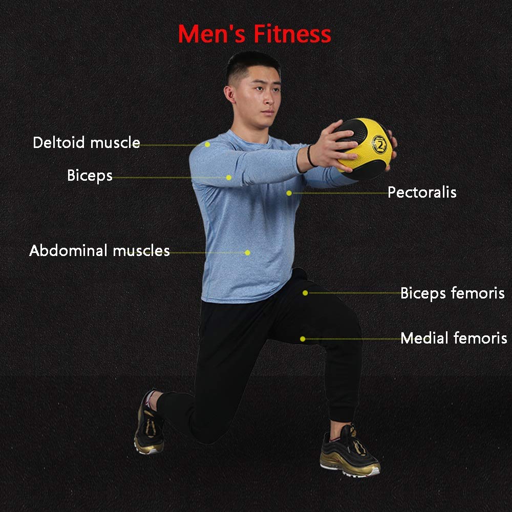 Pelota Medicinal Balón De Medicina para El Hogar, Pelota De Goma, Equilibra Y Estabiliza La Pelota De Entrenamiento, Pelota De Gravedad, 1kg, 2kg, 3kg, 4kg, 5kg, 6kg, 7kg, 8kg, 9kg, 10kg