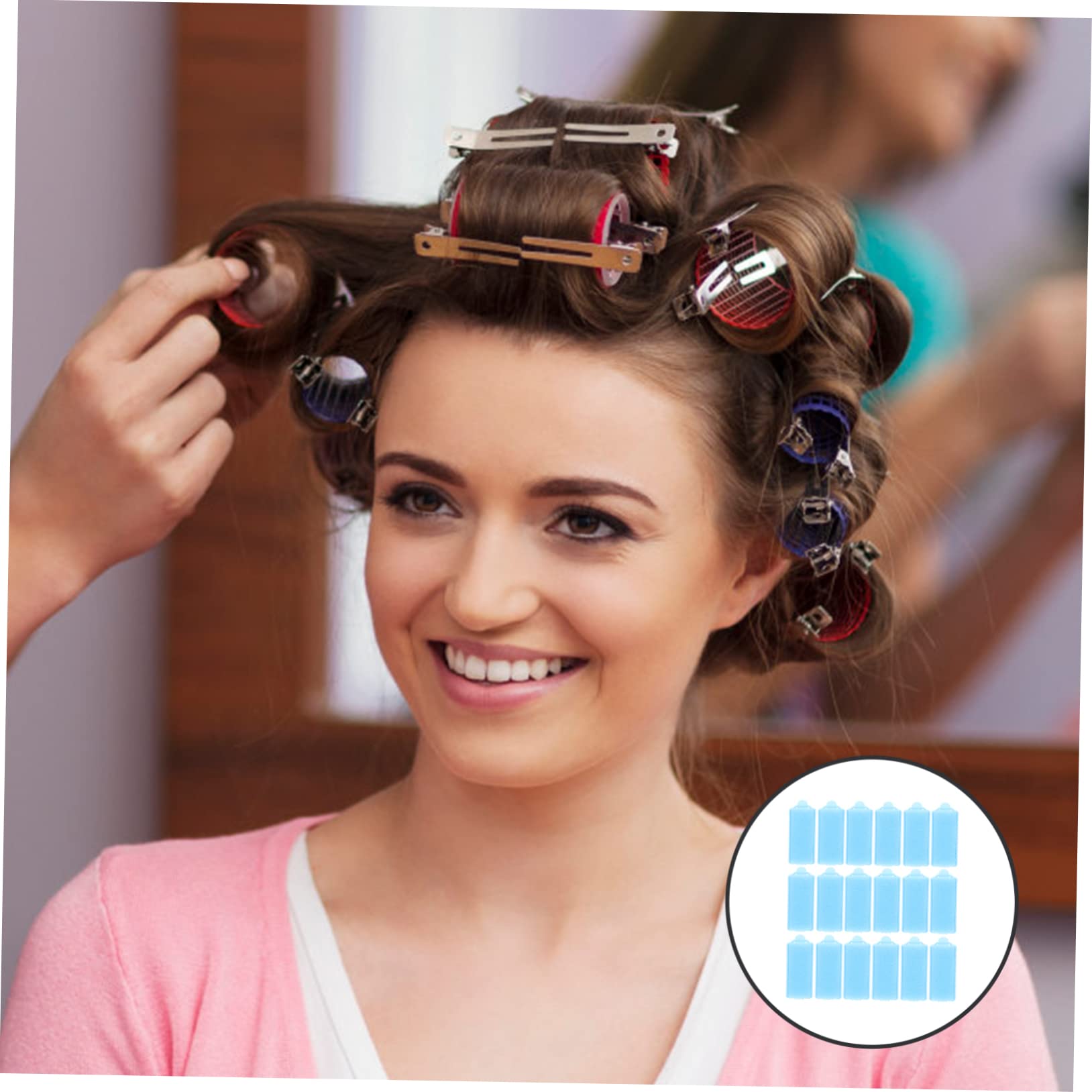 WRITWAA 20pcs Sponge Hair Curlers Heatless Curls Tool for All Hair Types No Heat Damage for Easy Styling for Women