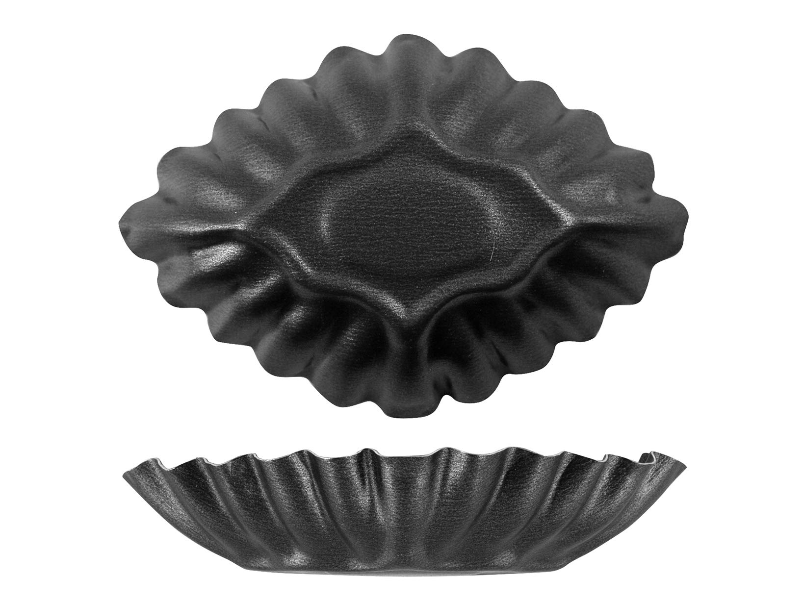 Vespa Stampo per Dolci Formina Liscia Ovale in Alluminio Set 6 Pezzi 10 x 6 cm
