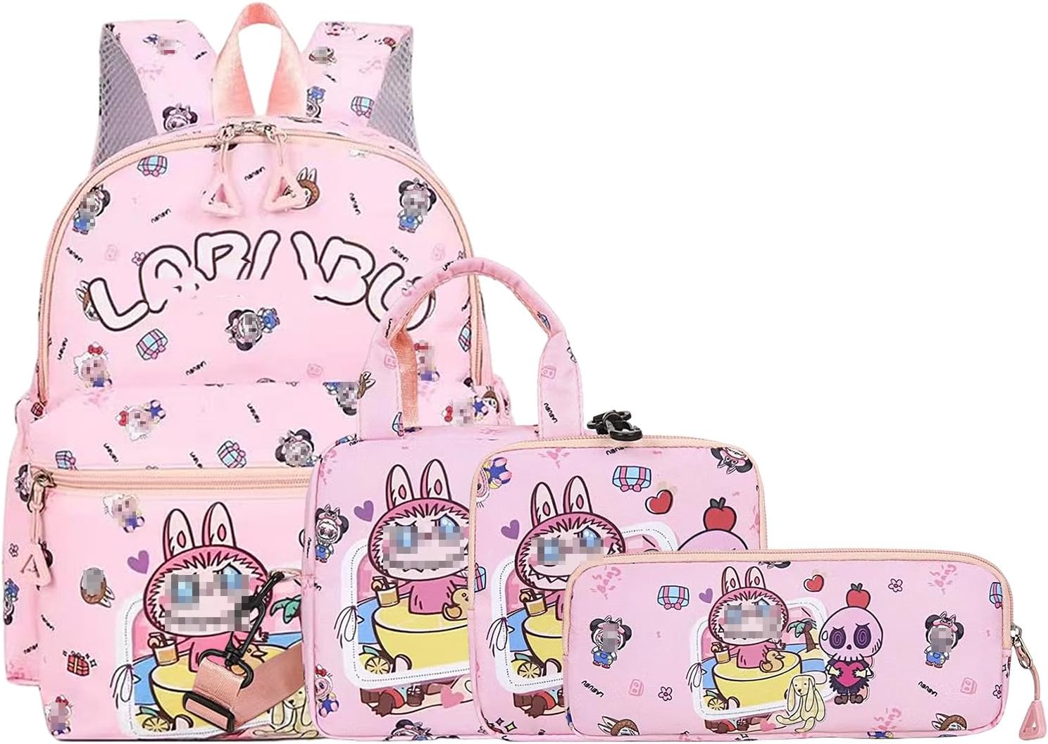 Marypaty Cartable Fille Primaire Sacs à Dos Enfants Garcon Primaire, Cartables Scolaires avec Sacs à Lunch et Trousse Portefeuille Sac Ecole de Voyage Cadeau d&rsquo;anniversaire Rentrée Scolaire