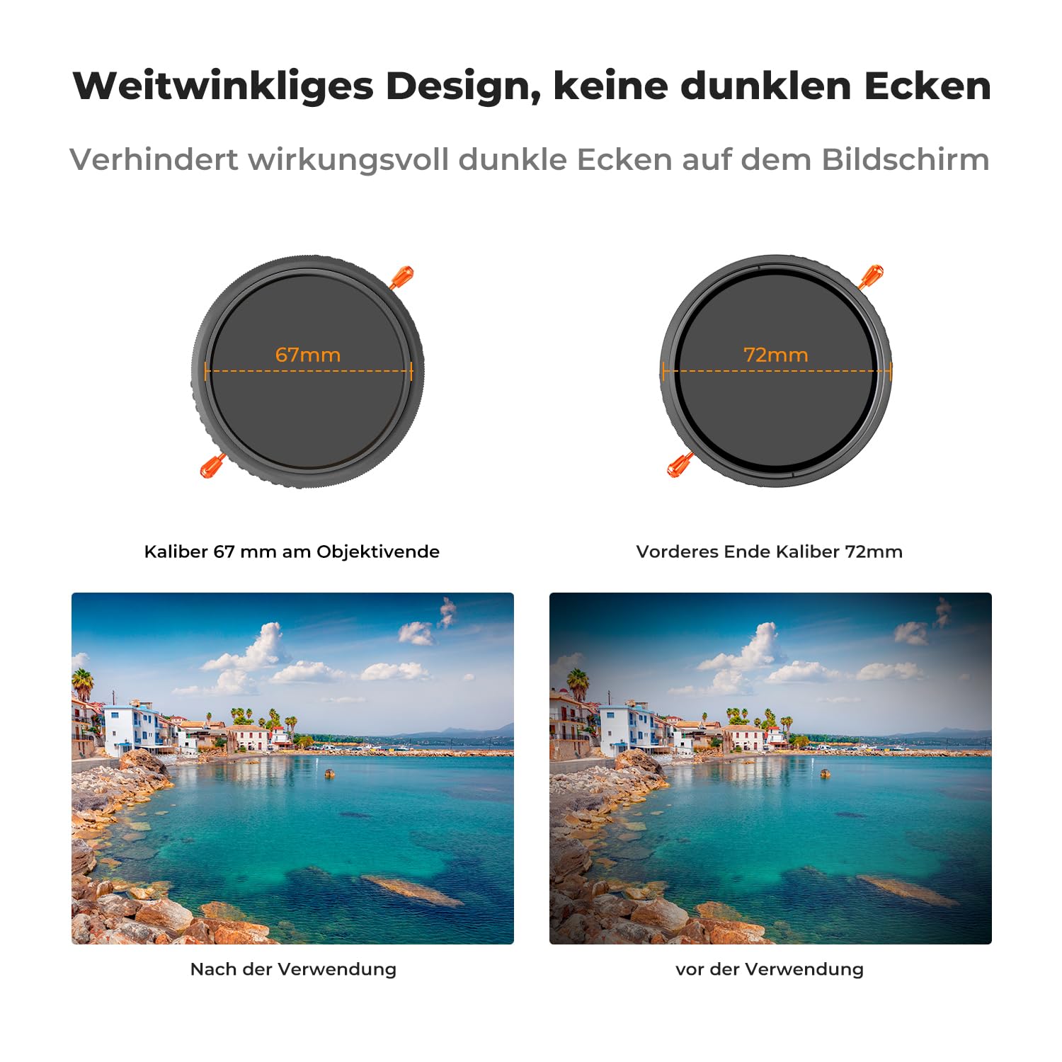 K&F CONCEPT Nano-K Serie ND Filter 72mm CPL&ND2-ND32 2 in 1 multifunktionaler Graufilter und CPL Filter Polfilter