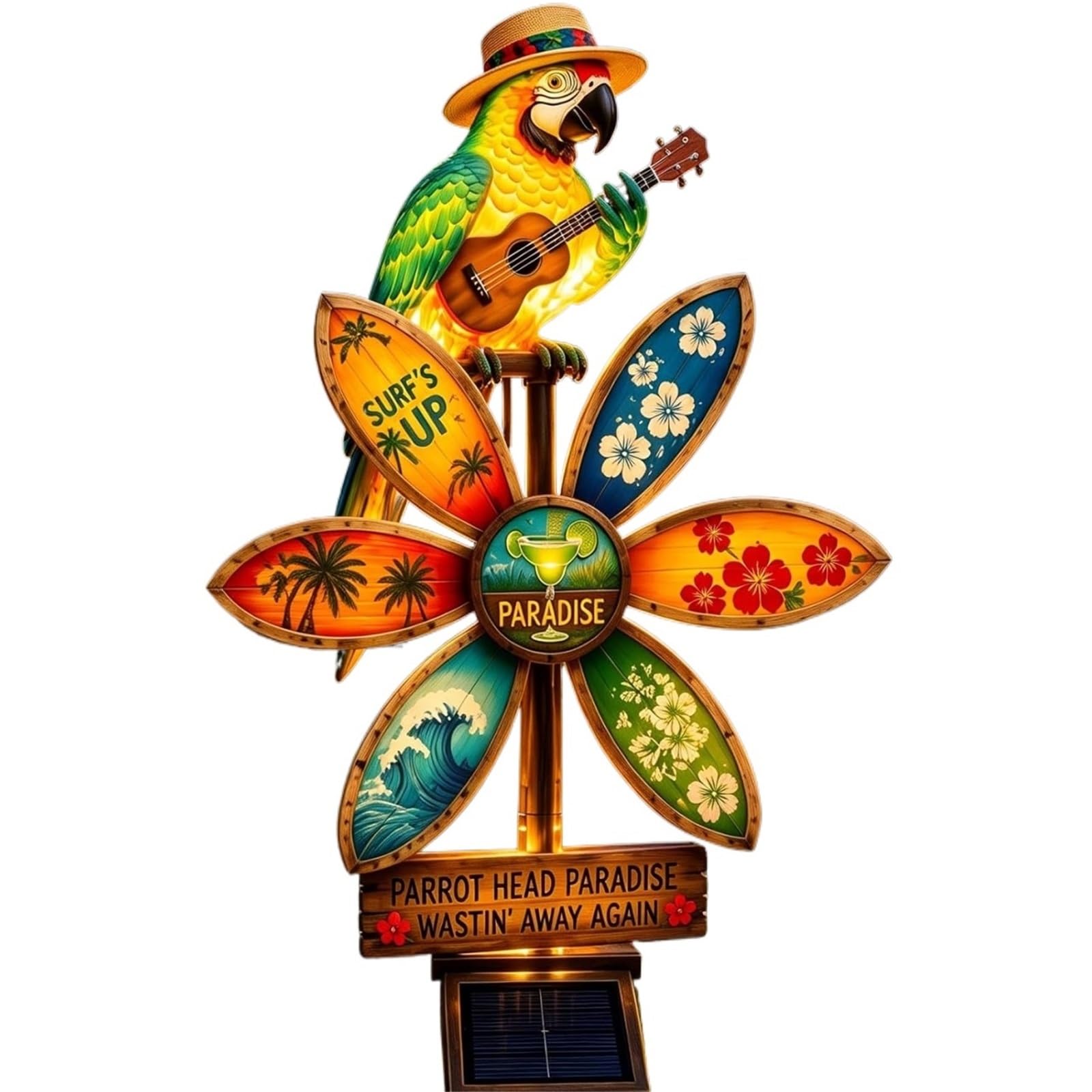 Tropical Parrot Solar Garden Stake Decor Solar-Powered Parrot Garden Light