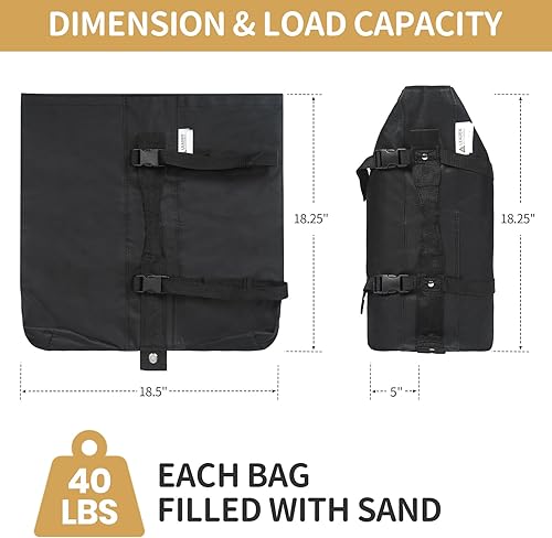 Miniatura 2 de Leader Accessories Paquete de 4 bolsas de arena para toldo, 30 lbpc con gran capacidad