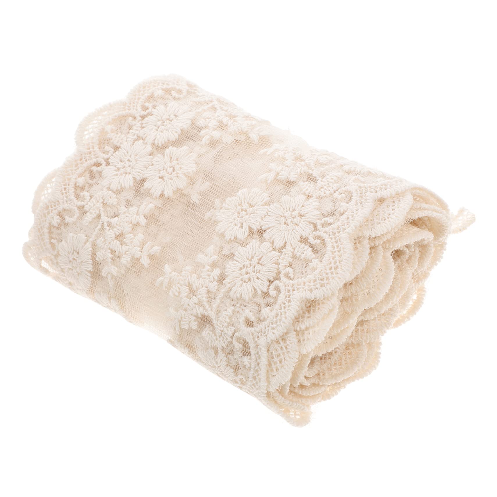 SHINEOFI 3rollos Encaje Decorativo Para Ropa y Manualidades Metros De Encaje Sin Elasticidad Para Vestidos De Boda y Proyectos
