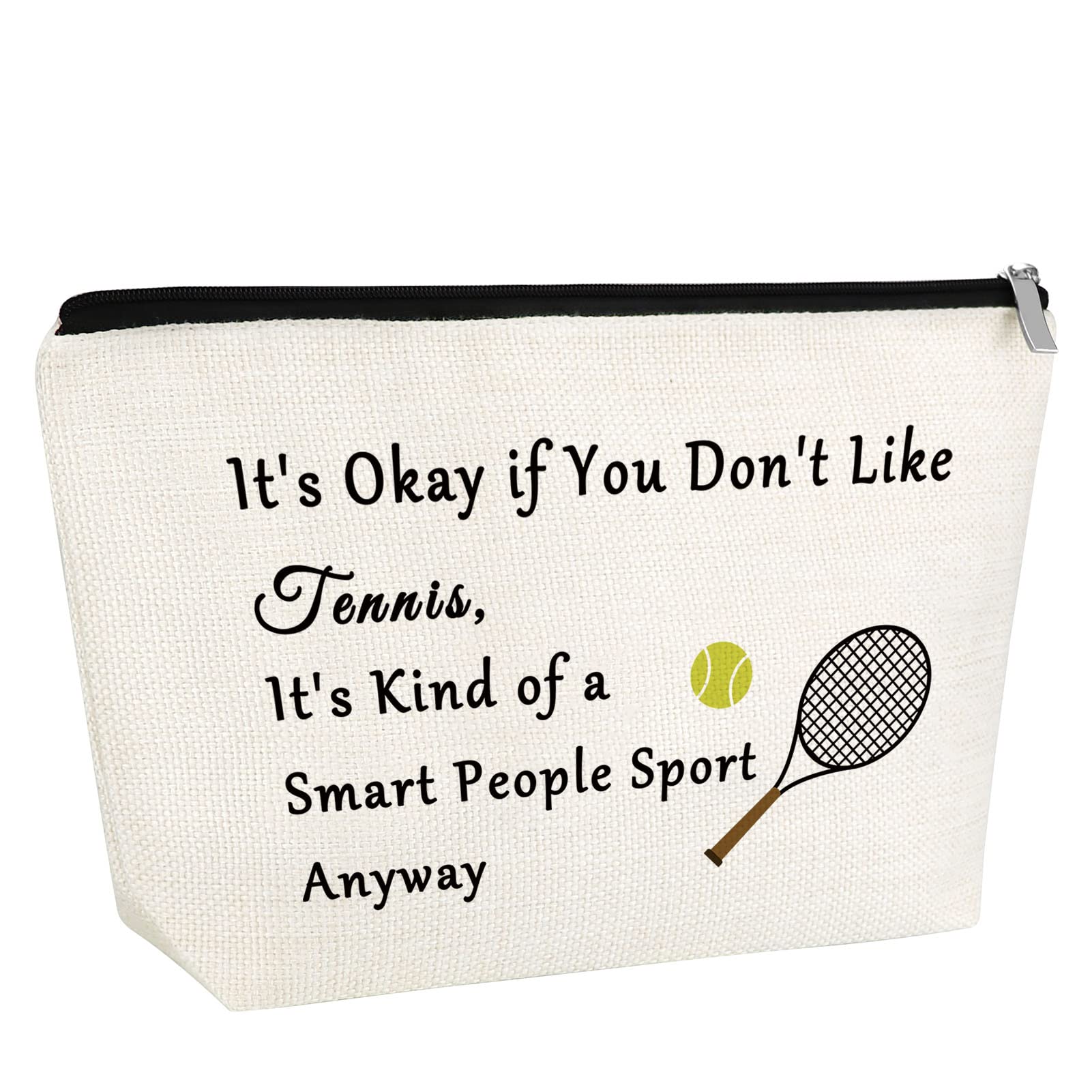 Gfhzdmf Tennis Player Gift Tennis Lovers Gift for Women Makeup Bag Inspirational Present for Girl Cosmetic Bag Tennis Team Present Birthday Graduation Prezzie for Her Travel Cosmetic Pouch