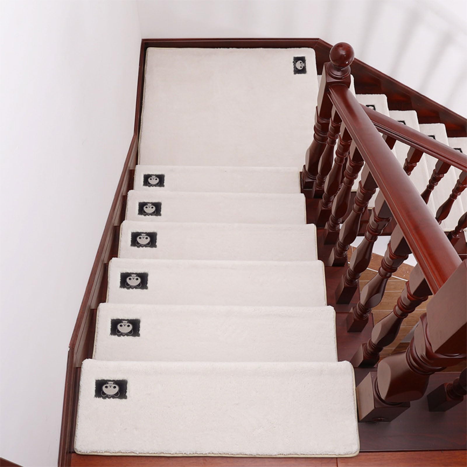Alfombrillas antideslizantes para escaleras de interior con respaldo autoadhesivo y lavable