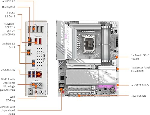 Miniatura 5 de GIGABYTE Z890 AORUS Elite WIFI7 ICE Intel Core Ultra (Serie 2) LGA 1851 placa base, ATX, DDR5, 3X M.2, PCIe 5.0, Thunderbolt 4, WIFI7, LAN de
