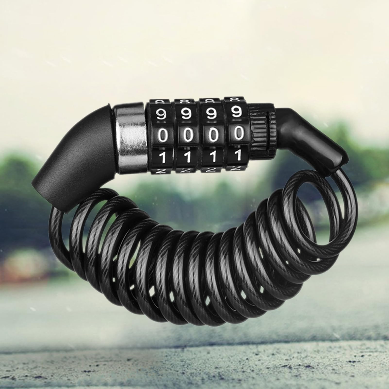 Onguard Neon 8167 Cable Lock with Keys, Black, 4' x 8mm