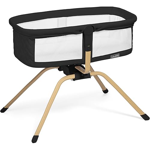 Baby Bassinet with Rocking/Gliding, Portable Bedside Sleeper for Baby with Foam Mattress, Baby Bedside Crib for Newborns and Infants with Carrybag