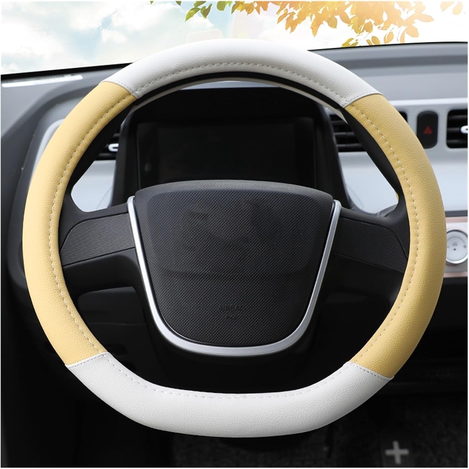 Car Steering Wheel Cover for Car Steering Wheel Cover Leather Car Interior Innovative Design Multi-Car Applicable (Color : 1#)