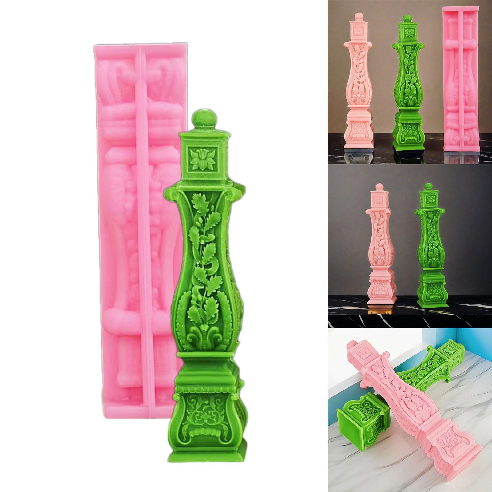 Colonna romana candela stampo in silicone ornamento europeo profumo fatto a mano candela gesso stampo regalo di Natale decorazioni per la casa