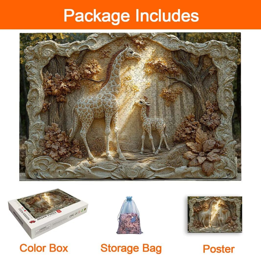 Puzzle 2000 Pezzi, Puzzle Giraffa, Misura: 100x71cm, Regalo Donna -8743