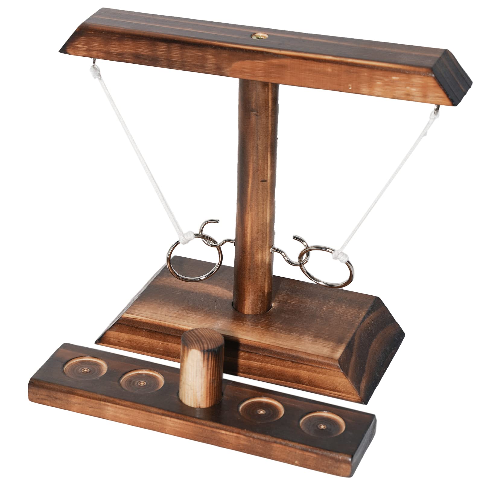 Ring Toss Game, Battle Hook and Ring Game Set, Table Top Hook and Ring