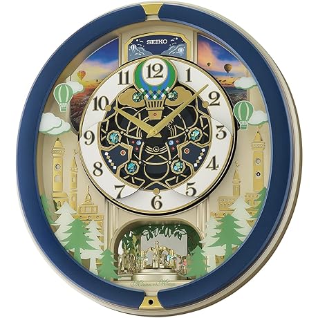 Blue Pine Fantasy Melodies in Motion Clock: A Symphony of Time and Motion