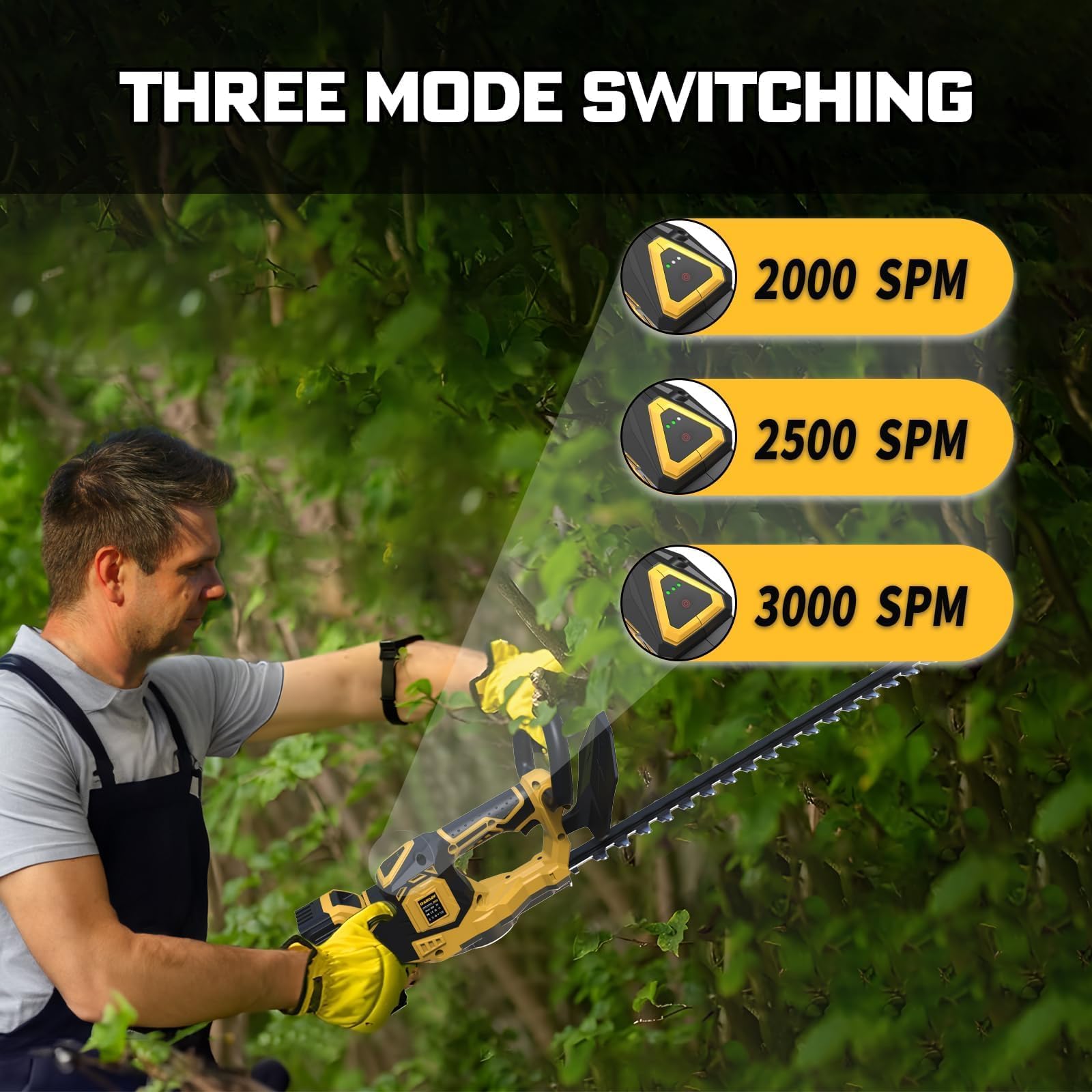 Cortasetos inalámbrico para batería Dewalt de 20 V MAX (sin batería), recortadora eléctrica de bordes de arbustos de 20 pulgadas, motor sin escobillas, potente y ligero, 4.4 libras