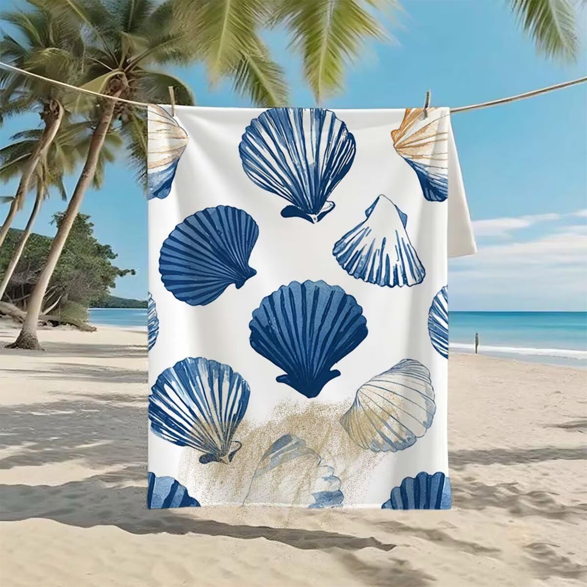 Telo Mare XXL 220x100cm/35x70cm, 2 Set Telo Mare Microfibra Moderno Asciugamano Palestra Uomo, Antisabbia, Leggero, Asciugatura Rapida, Teli da Spiaggia Grandi Accessori per Camping Natation Yoga F-70