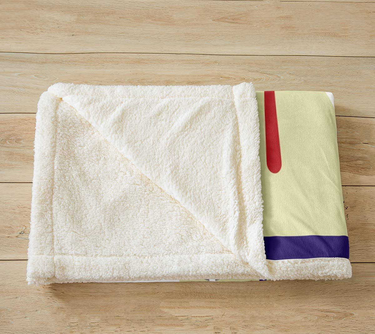 Manta de felpa con diseño de mesa, manta de forro polar, manta educativa de sherpa para niños y niñas, manta mullida tamaño Queen, 90 x 90 pulgadas