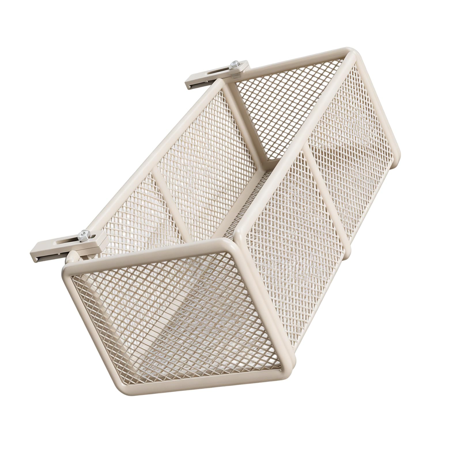 PANGBOER Compact Hanging Metal Plant Holder for Balcony Railings with Adjustable Width Indoor Outdoor Use Vertical Gardening Rack