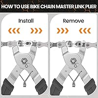 Vista 7 de Conjunto de herramientas de reparación de cadena de bicicleta Oumers, herramienta de rotura de cadena de bicicleta, alicates de eslabón maestro