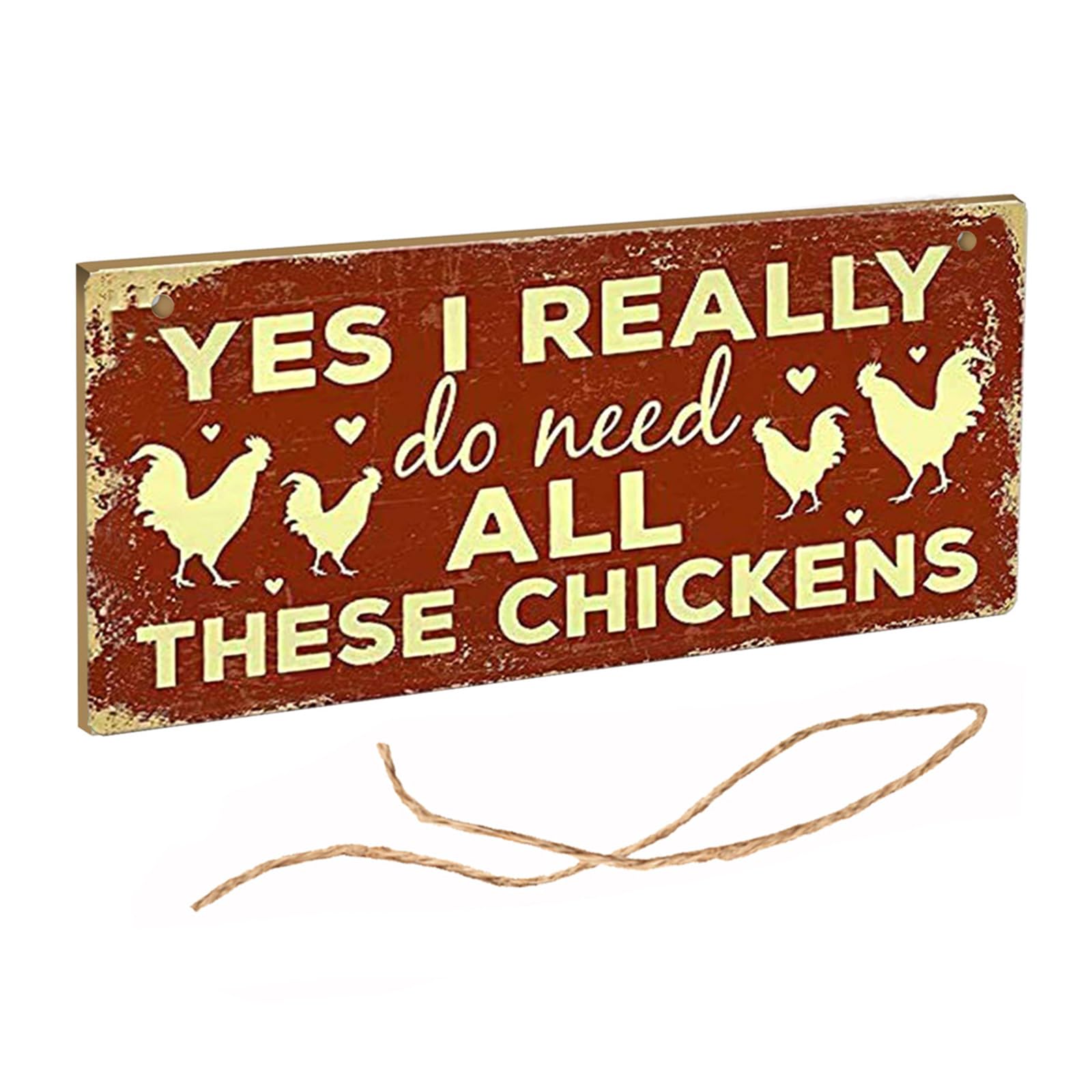 Humorous Chicken Coops Sign Eye Catching Red Chicken Coops Decors Hanging Sign for Farmhouse or Garden Area Funny Decors