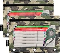 Vista 42 de Binder Pouch Purple Gold Shine Marble File Folder Sturdy Pencil Pouch for 3 Ring Binder Clear Window Office Desk Supplies Case Memento Holder with