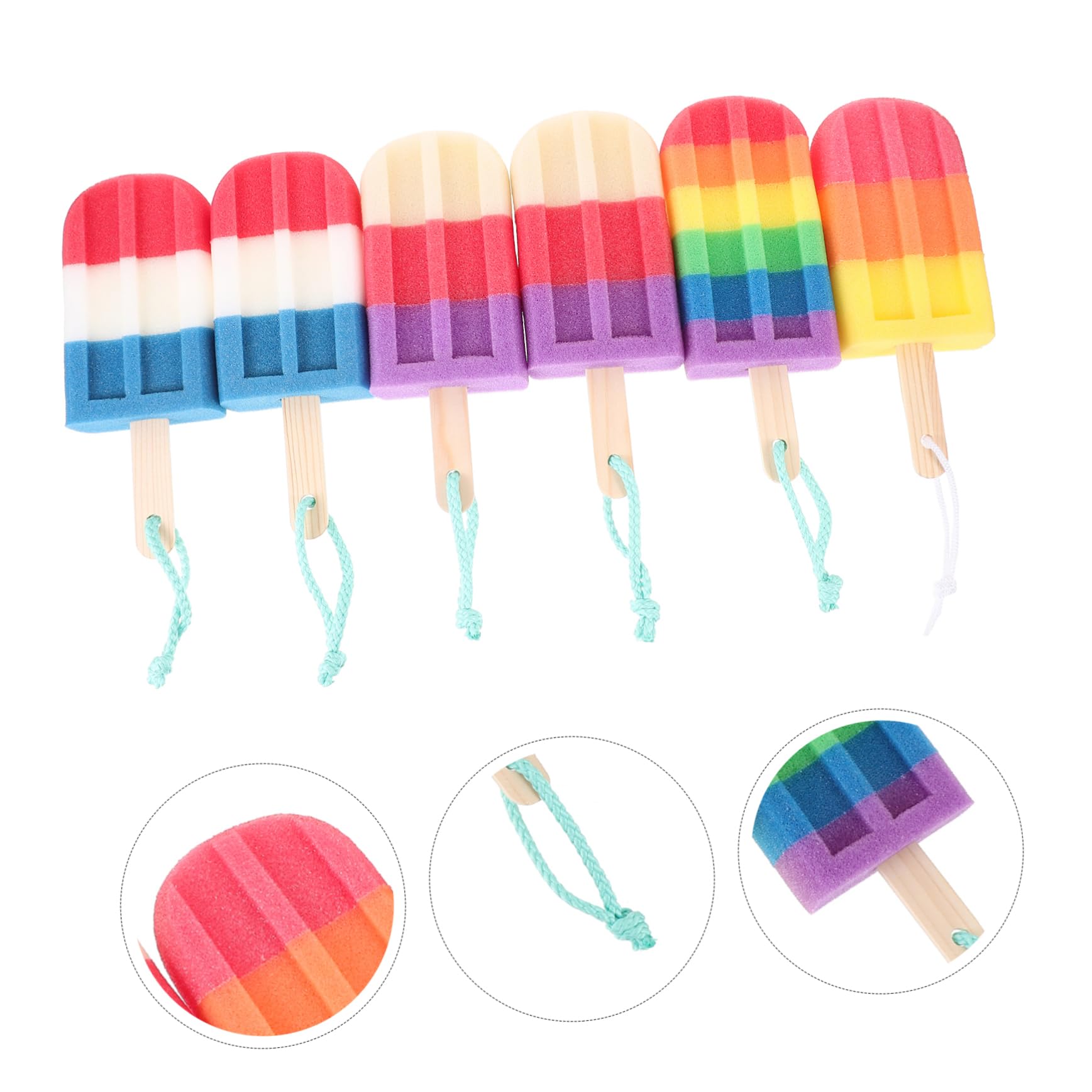 minkissy 12 Piezas bola de baño de flores de baño esponja baño esponja de baño para helados esponja exfoliante bebe exfoliante facial bañera de bebé esponja de ducha exfoliante