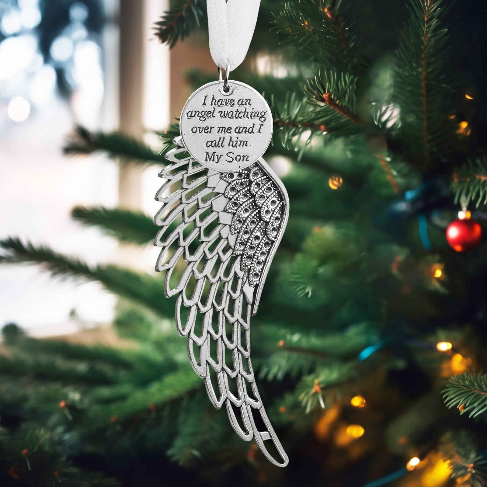Christmas Memorial Hanging Ornaments Angel Wings, Memory Gifts Pendant I Have A