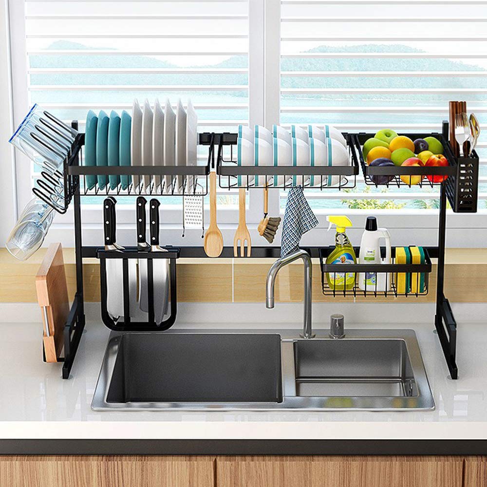 Escurridor de Cubiertos, Rack de escurridor sobre Fregadero, Soportes para Platos