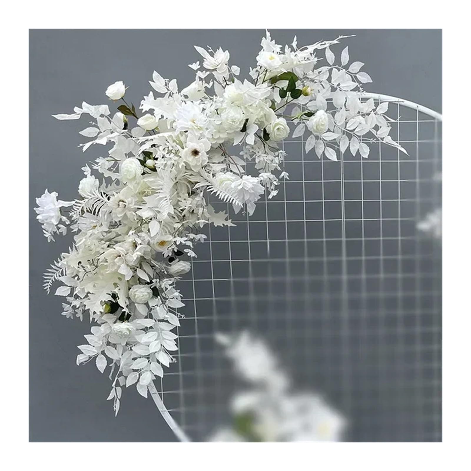 EKalgretrA Flower Arch Wedding Flower Simulation Artificia Silk Flowers Arch Round Pavilion Art Window Decoration Props(Color5 L)