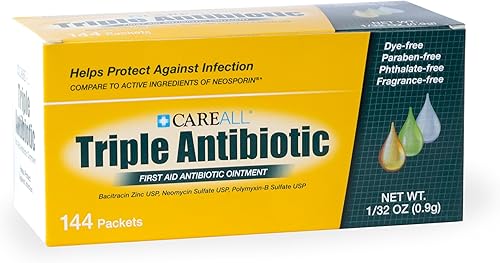 Miniatura 5 de CareAll Ungüento antibiótico triple (paquete de 144), paquete de papel de aluminio de 0.03 oz. Ungüento de primeros auxilios que previene