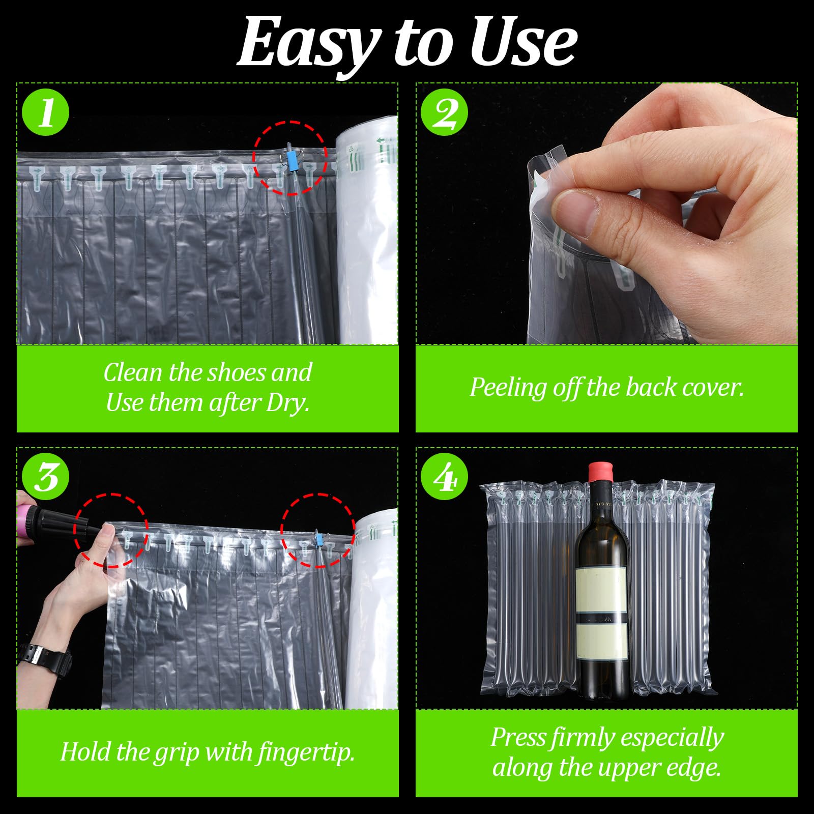 Envoltura acolchada de burbujas grande de 12 x 328 pies para embalar, almohadas de aire inflables para envío y mudanzas, bolsas protectoras de viaje, bolsas protectoras de viaje resistentes para