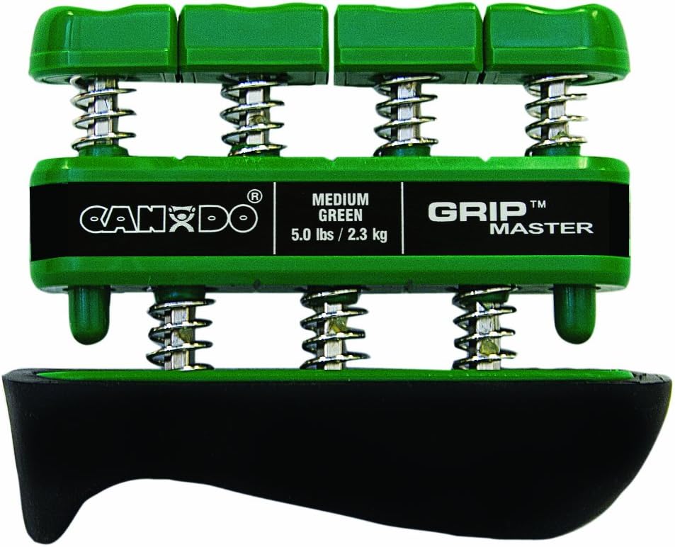 CanDo GripMaster Hand Exerciser, Green, Medium Tension